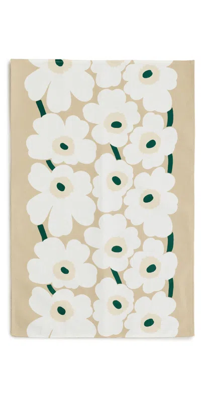 Marimekko Unikko Kitchen Towel Sand/white/hay/emerald
