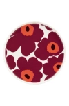 Marimekko Unikko Lautanen Floral Plate In Red