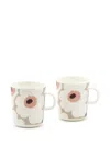 Marimekko Unikko Mugs (set Of Two) In White