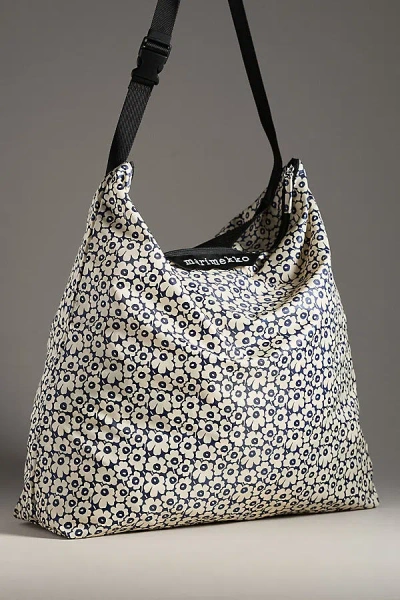 Marimekko Unikko Neat Crossbody Tote In Black