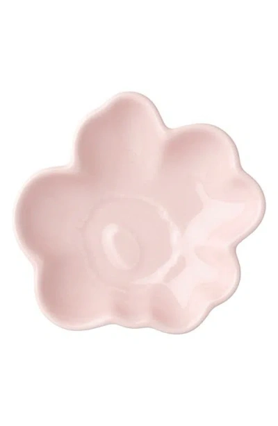 Marimekko Unikko Small Flower Shape Plate In Pink