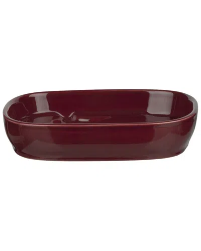 Marimekko Unikko Soap Dish In Burgundy