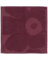 Marimekko Unikko Solid Mini Towel In Burgundy
