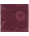 Marimekko Unikko Solid Mini Towel In Burgundy