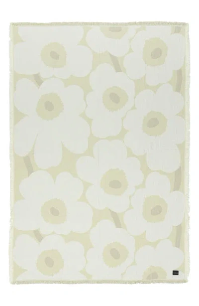 Marimekko Unikko Throw Blanket In White Multi