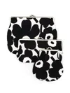 Marimekko Unikko Wallets (set Of Three) In Black
