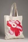 Marimekko Vankka Cotton Linen Tote Bag In Red