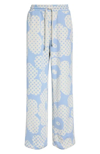 Marimekko Varet Uniko Kiski Flower Polka Dot Pants In Blue