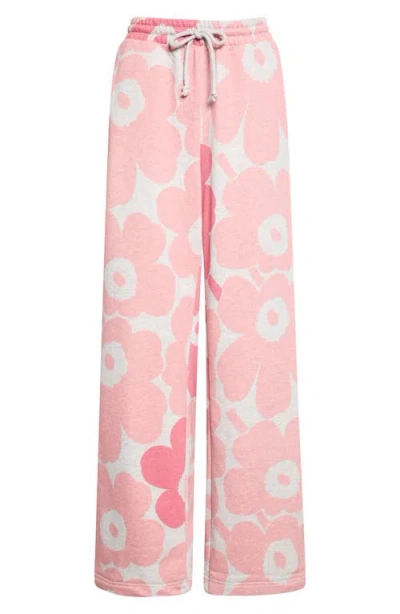 Marimekko Varret Pieni Uniko Kiki Floral Drawstring Sweatpants In Pink