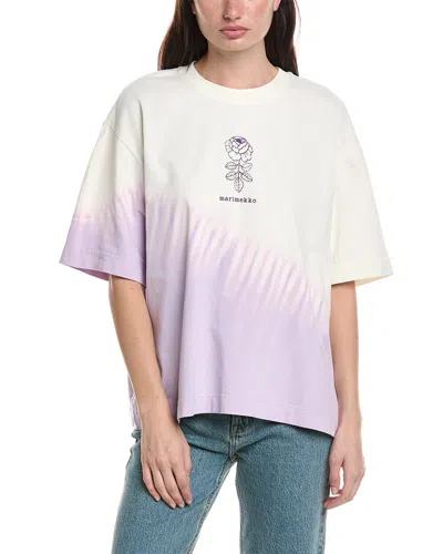 Marimekko Veisto Vihkiruusu Placement T-shirt In Purple