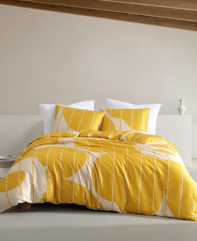 Marimekko Vesi Unikko Cotton Sateen 3-pc. Duvet Cover Set, Full/queen
