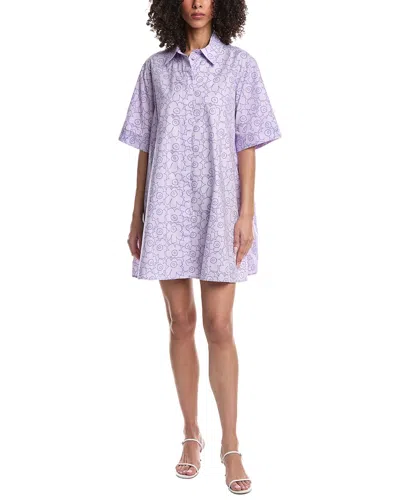 Marimekko Vinna Piirto Unikko Mini Dress In Purple