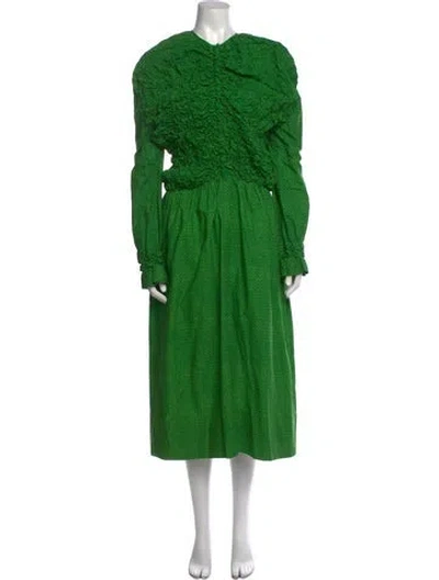 Pre-owned Marimekko Vintage Long Dress In Green