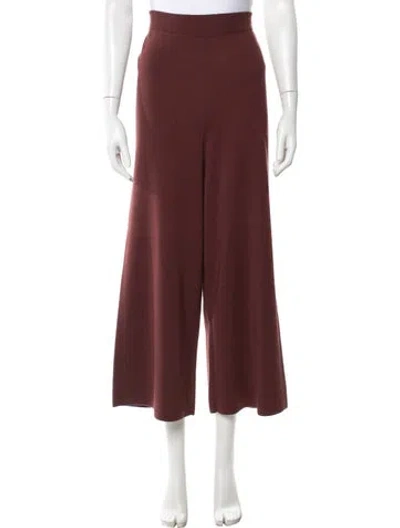 Pre-owned Marimekko Wide Leg Pants In Burgundy