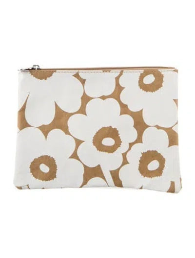 Pre-owned Marimekko Women's Cellulose Cosmetic Bag In White
