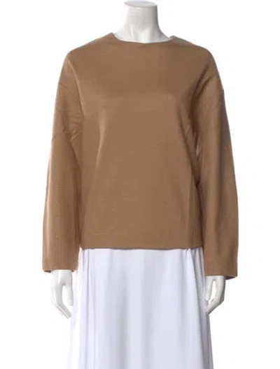 Pre-owned Marimekko Wool Crew Neck Sweatshirt In Brown