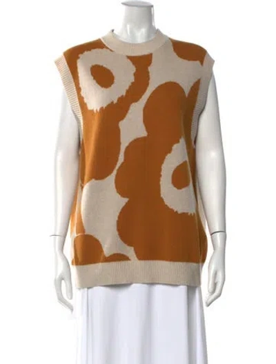 Pre-owned Marimekko Wool Floral Print Sweater In Multi