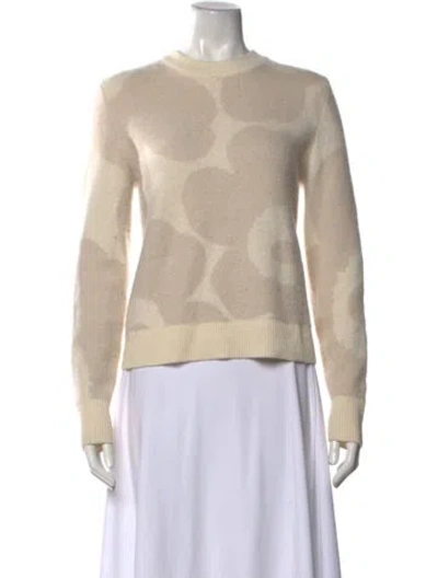 Pre-owned Marimekko Wool Floral Print Sweater In Neutrals