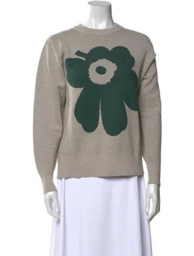 Pre-owned Marimekko Wool Graphic Print Sweater In Multi