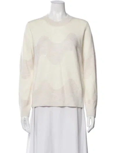 Pre-owned Marimekko Wool Graphic Print Sweater In Neutral