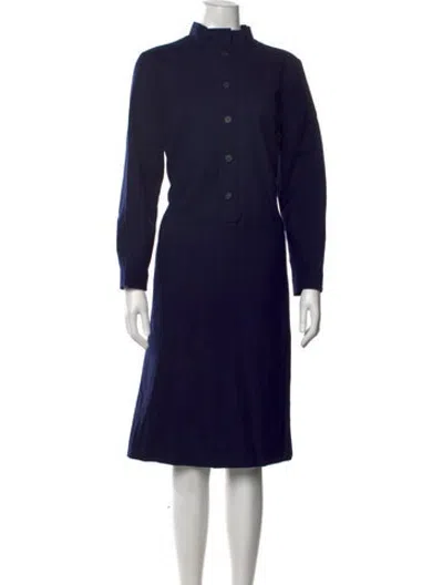 Pre-owned Marimekko Wool Knee-length Dress In Blue