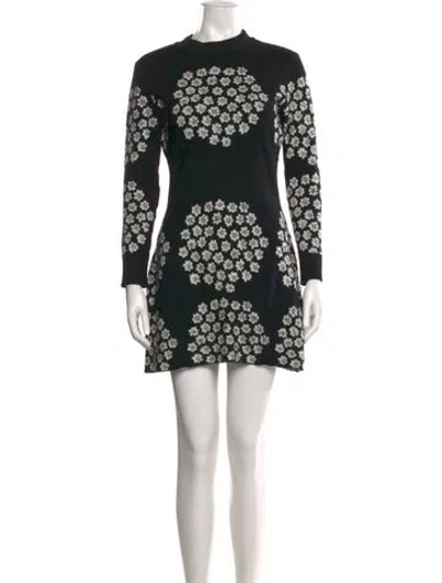 Pre-owned Marimekko Wool Mini Dress In Black