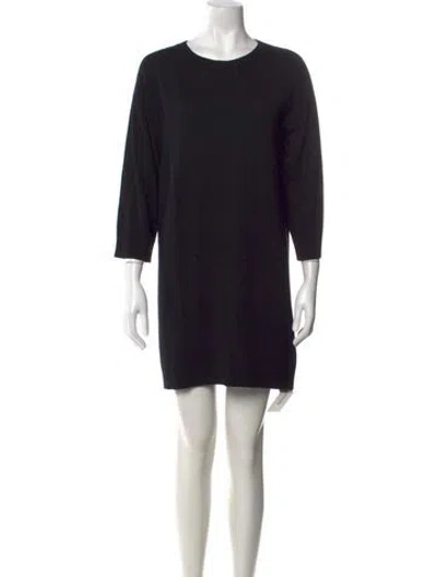 Pre-owned Marimekko Wool Mini Dress In Black