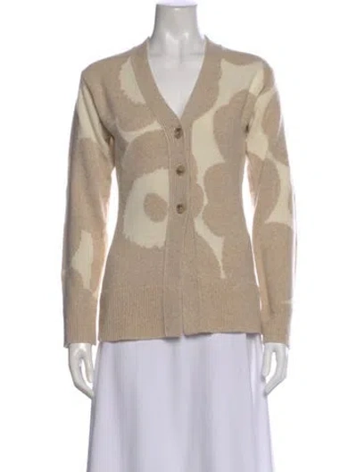 Pre-owned Marimekko Wool Patterned Sweater In Neutral