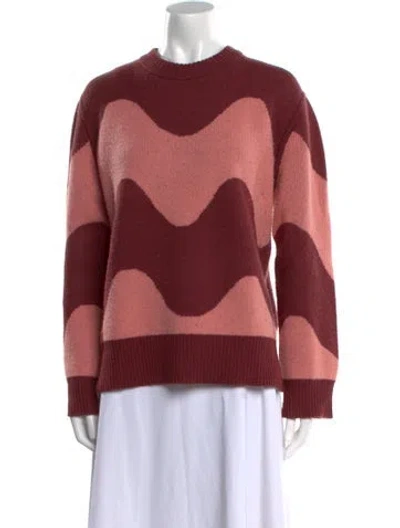 Pre-owned Marimekko Wool Printed Sweater In Pink
