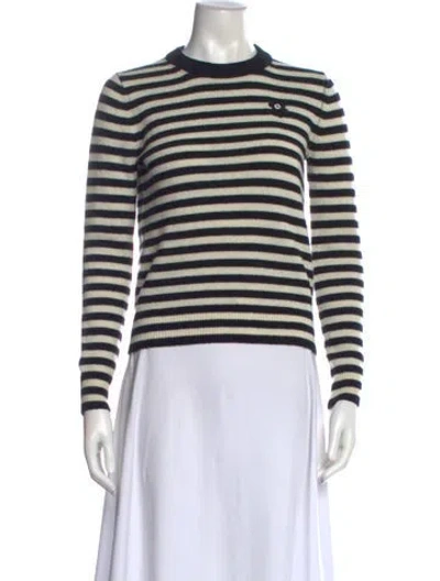 Pre-owned Marimekko Wool Striped Sweater In Black