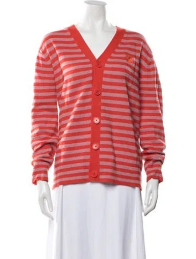 Pre-owned Marimekko Wool Striped Sweater In Red