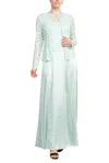 Marina 267234 Long Formal Mother Of The Bride Lace Jacket Dress In Green