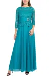 Marina 267240 Long Mother Of The Bride Formal Dress In Blue