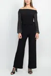 Marina 267261 Long Formal Blouson Jumpsuit In Black