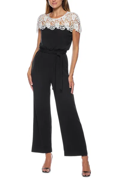 Marina 267772 Lace Long Formal Jumpsuit In Black