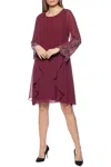 Marina 267797 Short Mother Of The Bride Jacket Dress In Burgundy