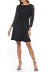 Marina 268198 Short Cocktail Lace Dress In Black