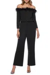 Marina 268272 Long Formal Blouson Jumpsuit In Black
