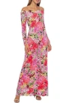 Marina 268746 Long Formal Floral Print Maxi Dress In Multi