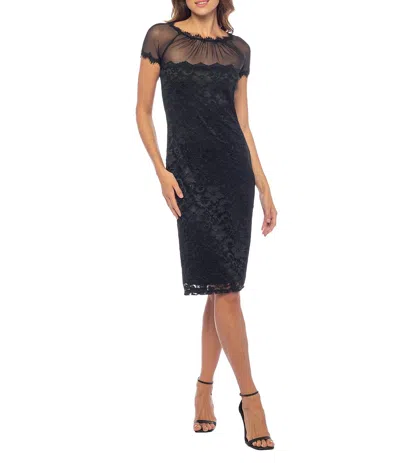 MARINA 268757 SHORT FITTED LACE KNEE LENGTH COCKTAIL DRESS