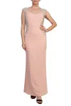 Marina 268963 Long Beaded Formal Evening Dress In Pink