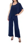 Marina 268986 Formal Long Flutter Sleeve Jumpsuit In Blue
