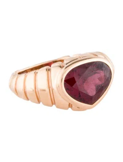 Pre-owned Marina B 18k 4.49ct Rhodolite Garnet Timo Cocktail Ring In Multi