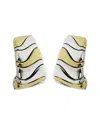 Marina B 18k & Stainless Steel Earrings (authentic )
