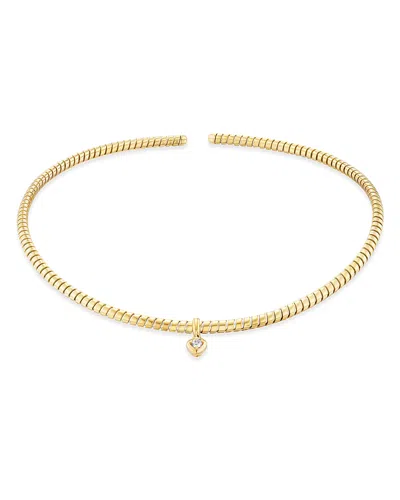 Marina B 18k Yellow Gold Lina Diamond Drop Collar Necklace, 0.13 Tcw