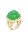 Marina B 18k Yellow Gold Tigella Sugarloaf Chrysoprase Ring In Gold
