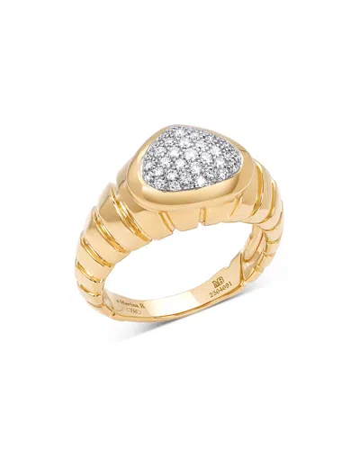 Marina B 18k Yellow Gold Timo Diamond Pave Cluster Ring In White/gold