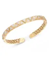 Marina B 18k Yellow Gold Triangoli Diamond Small Bangle Bracelet In Gold