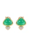 Marina B 18k Yellow Gold Trisolina Diamond Earrings In Multi