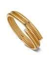 Marina B 18k Yellow Gold Trisolina Diamond Triple-wrap Bangle Bracelet In White/gold